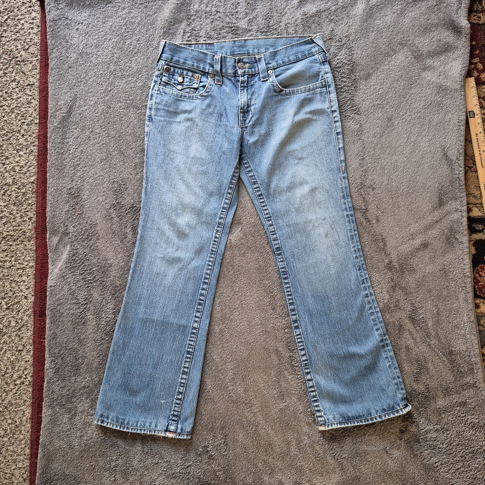 True Religion Blue Straight Leg Jeans